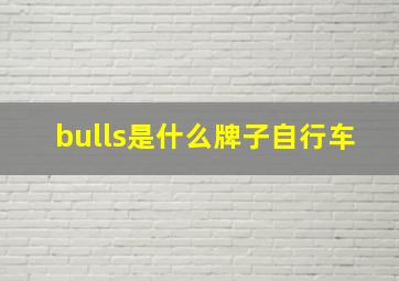 bulls是什么牌子自行车