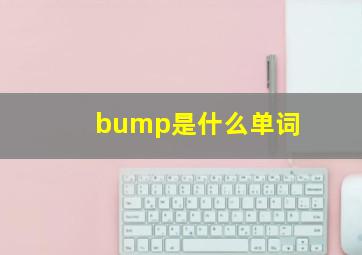 bump是什么单词