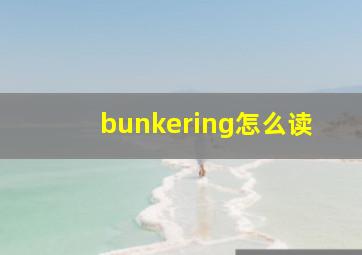 bunkering怎么读