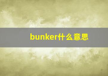 bunker什么意思