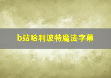 b站哈利波特魔法字幕