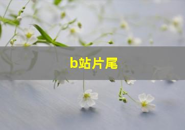 b站片尾