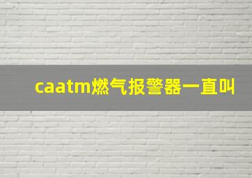 caatm燃气报警器一直叫