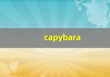 capybara