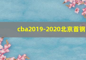 cba2019-2020北京首钢