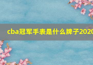 cba冠军手表是什么牌子2020