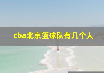 cba北京篮球队有几个人