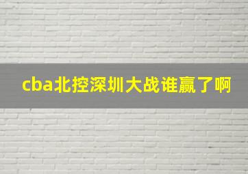 cba北控深圳大战谁赢了啊