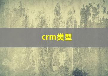 crm类型