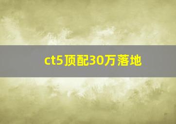 ct5顶配30万落地