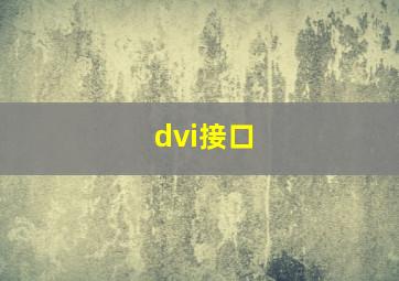 dvi接口