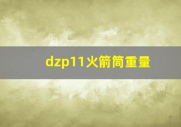 dzp11火箭筒重量