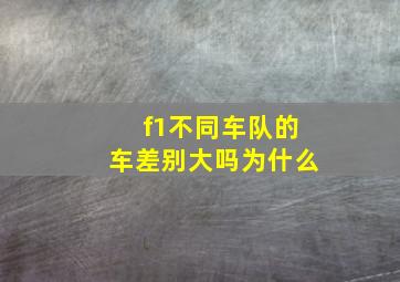 f1不同车队的车差别大吗为什么