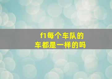 f1每个车队的车都是一样的吗