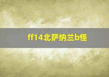 ff14北萨纳兰b怪