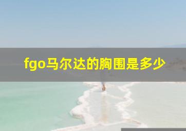 fgo马尔达的胸围是多少