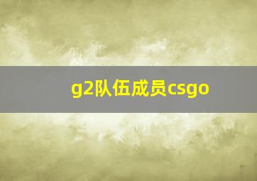 g2队伍成员csgo