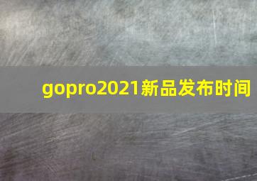 gopro2021新品发布时间