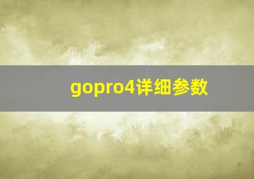 gopro4详细参数