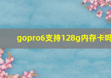 gopro6支持128g内存卡吗