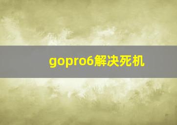 gopro6解决死机