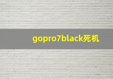 gopro7black死机