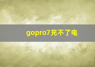 gopro7充不了电