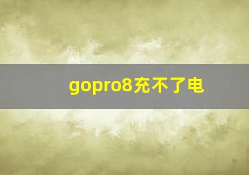 gopro8充不了电