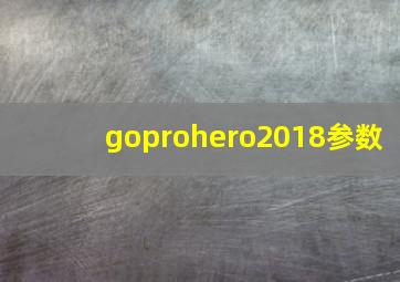 goprohero2018参数