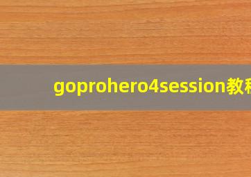 goprohero4session教程