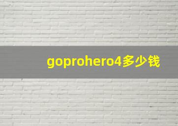 goprohero4多少钱