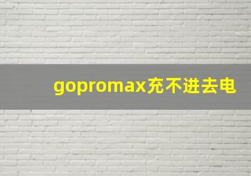 gopromax充不进去电