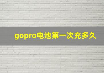 gopro电池第一次充多久