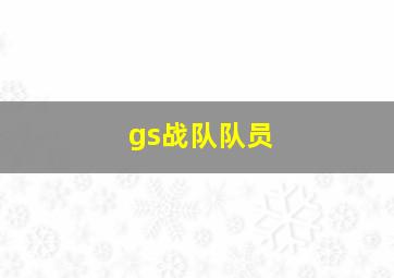 gs战队队员