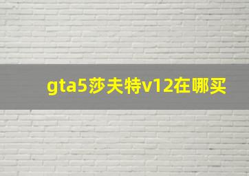 gta5莎夫特v12在哪买