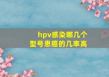 hpv感染哪几个型号患癌的几率高