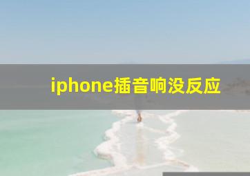 iphone插音响没反应