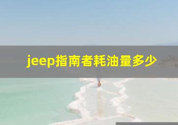 jeep指南者耗油量多少