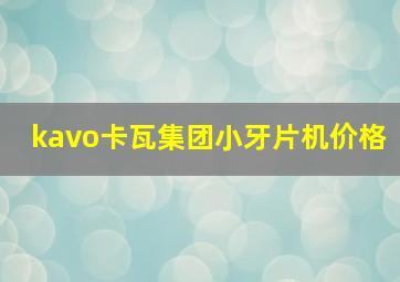 kavo卡瓦集团小牙片机价格