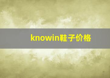 knowin鞋子价格