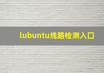 lubuntu线路检测入囗