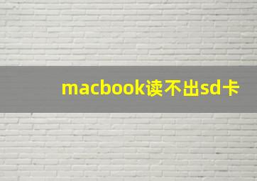 macbook读不出sd卡