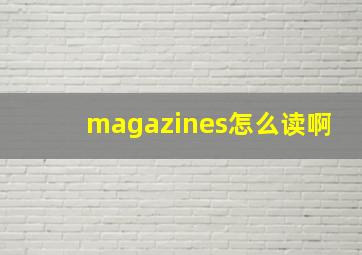 magazines怎么读啊