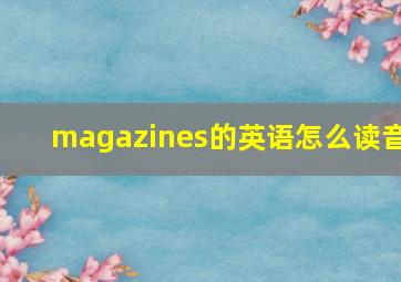 magazines的英语怎么读音