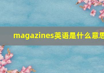 magazines英语是什么意思