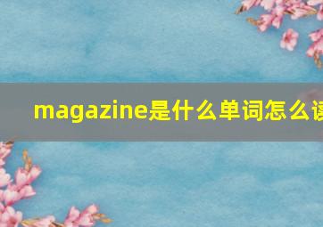 magazine是什么单词怎么读