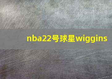 nba22号球星wiggins