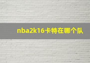 nba2k16卡特在哪个队