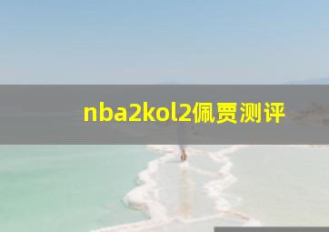 nba2kol2佩贾测评