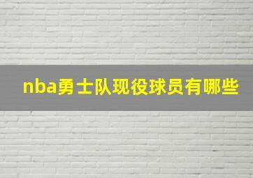 nba勇士队现役球员有哪些